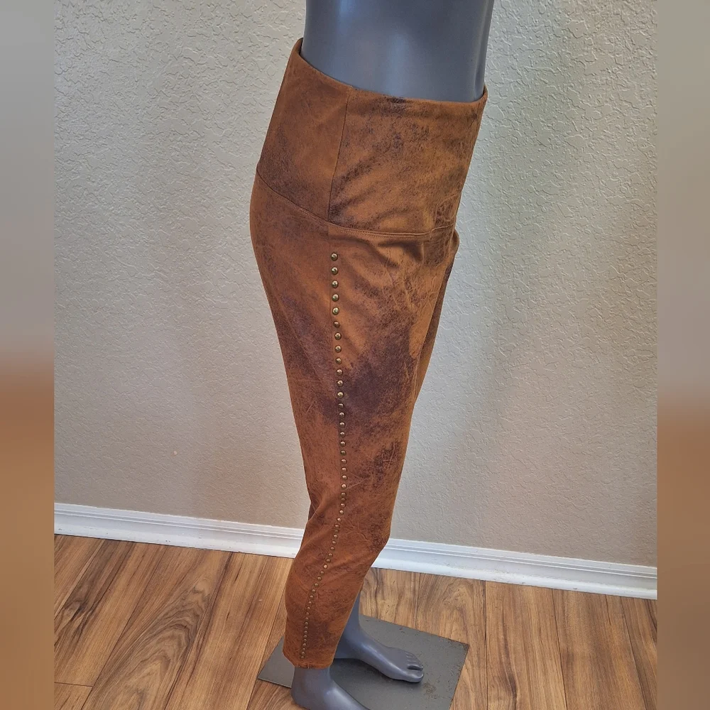 Athena Marie Micro suede leggings with antiqued studs